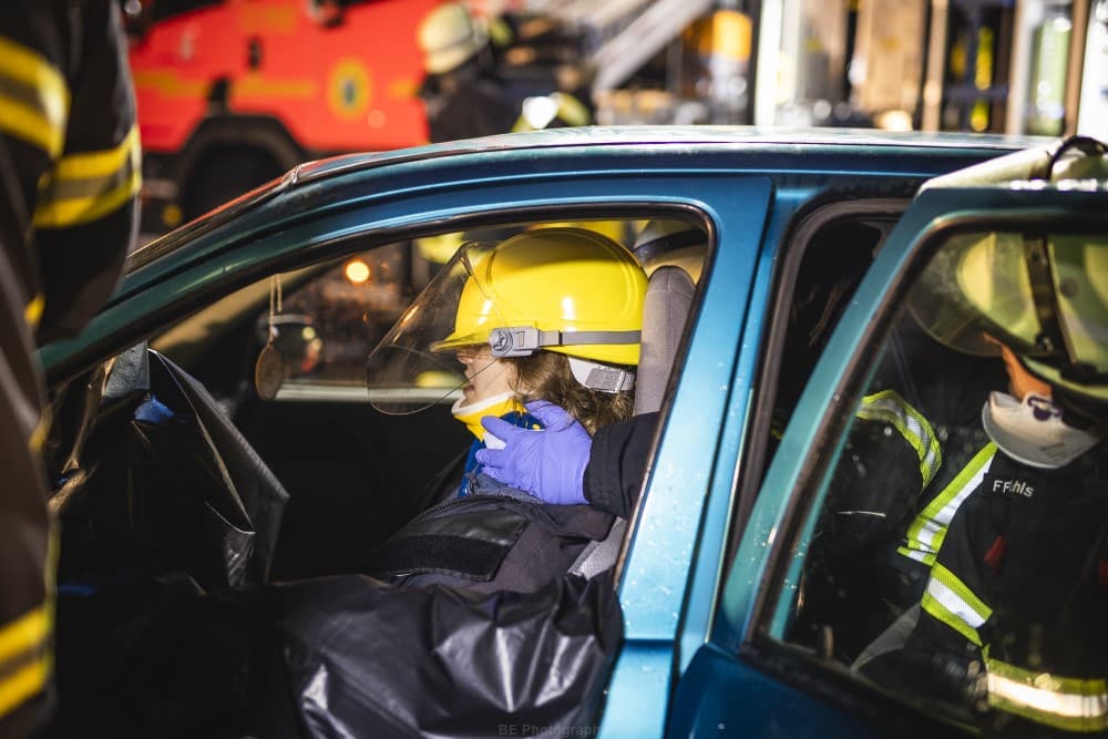 Übung Verkehrsunfall Feuerwehr