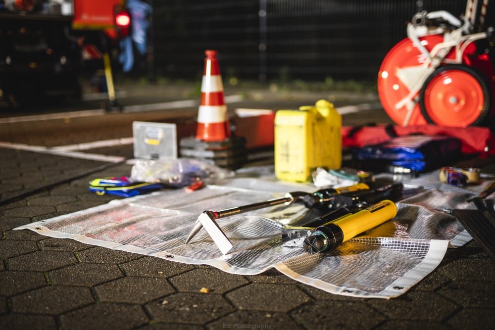 Übung Equipment Feuerwehr